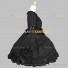 Wide Sleeve Black Gothic Lolita Dress Tiered Ruffle Bow Dress