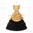 Vintage Gothic Lolita Victorian 18th Century Light Yellow Ruffles Evening Ball Gown Dress