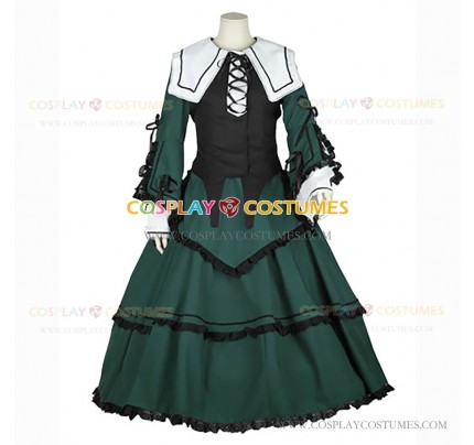 Rozen Maiden Cosplay Jade Stern Costume Dark Green Lolita Dress