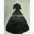 Victorian Style Gothic Black Ball Gown Reenactment Steampunk Lolita Dress