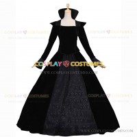 High Quality Black Gothic Victorian Royal Regal Queen Dress Reenactment Clothing