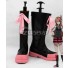 Akame ga KILL! Chelsea Black And Pink Shoes Cosplay Boots