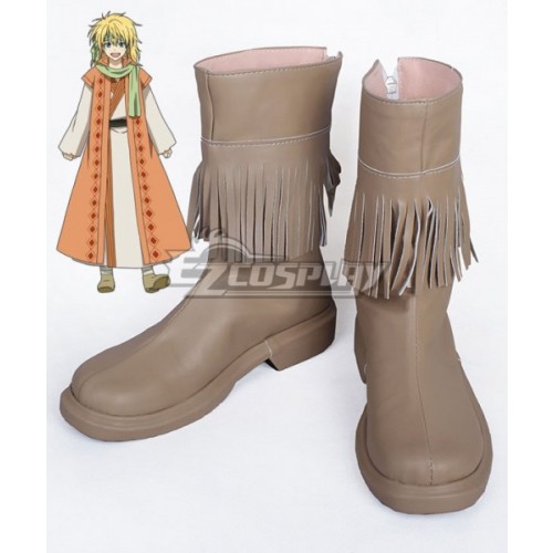 Akatsuki no Yona Yona of the Dawn Zeno Yellow Dragon Warrior Brown Shoes Cosplay Boot