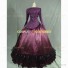 Civil War Victorian Style Corduroy Floral Gown Reenactment Dress Violet