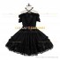 Off Shoulder Slash Neck Black Ruffle Gothic Lolita Dress