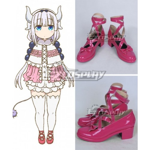 Miss Kobayashi's Dragon Maid Kanna Kamui Pink Cosplay Shoes - A Edition