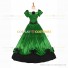 Civil War Southern Belle Lolita Victorian Theater Green Long Ball Gown Dress