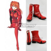 EVA Neon Genesis Evangelion Asuka Langley Sohryu Red Black Cosplay Shoes