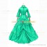 Medieval Renaissance Lolita Princess Ruffled Green Ball Gown Dress