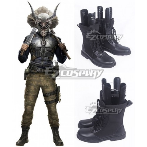 Marvel Black Panther 2018 Movie Erik Killmonger Black Shoes Cosplay Boots