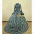 Victorian Style Brocaded Party Ball Gown Fancy Dress Emerald