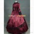 Victorian Lady Queen Colonial Princess Fairytale Dress Lace Ball Gown Burgundy