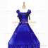 Vintage Gothic Lolita Victorian 18th Century Royal Blue Ruffles Evening Ball Gown Dress