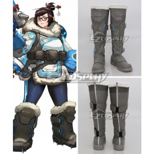 Overwatch OW Dr. Mei Ling Zhou Shoes Cosplay Boots