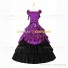 Vintage Gothic Lolita Victorian 18th Century Purple Ruffles Evening Ball Gown Dress