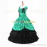 Vintage Gothic Lolita Victorian 18th Century Green Ruffles Evening Ball Gown Dress