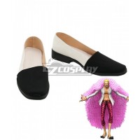 One Piece Donquixote Doflamingo Black White Cosplay Shoes