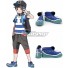 Pokemon Sun and Moon Hero Elio Blue Cosplay Shoes