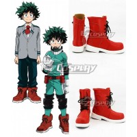 My Hero Academia Boku no Hero Akademia Izuku Midoriya Deku Red Cosplay Shoes