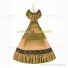 Civil War Victorian Rococo Lolita Armelloses Kleid Evening Gown Yellow Dress