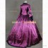 Deluxe Renaissance Queen Elizabeth I Medieval Satin Dress Purple