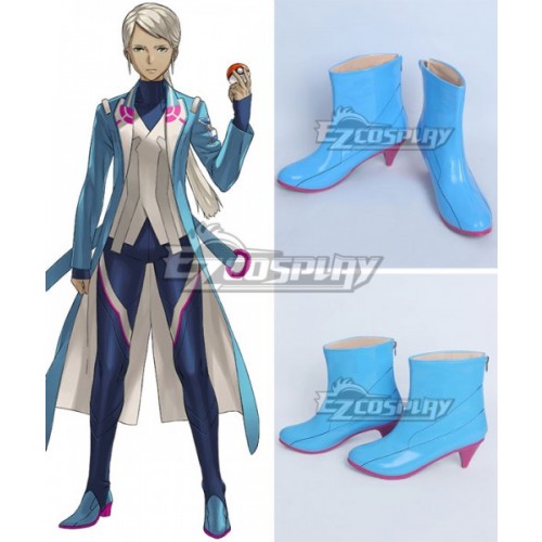 Pokémon GO Pokemon Pocket Monster Blanche Team Mystic Blue Cosplay Shoes