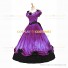 Civil War Southern Belle Lolita Victorian Theater Dark Purple Long Ball Gown Dress