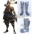 Overwatch OW Hanzo Shimada Silver Shoes Cosplay Boots