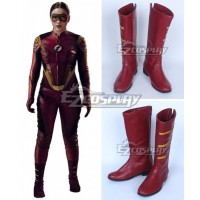 DC The Flash 3 Female Speedster Jesse Quick Red Shoes Cosplay Boots