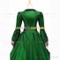 Victorian Punk Lolita Pagoda Sleeves Ball Gown Dark Green Dress