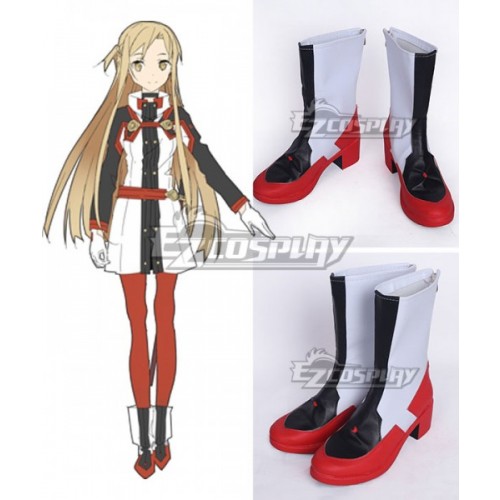 Sword Art Online Ordinal Scale Yuuki Asuna Yuki Asuna Movie Black Shoes Cosplay Boots