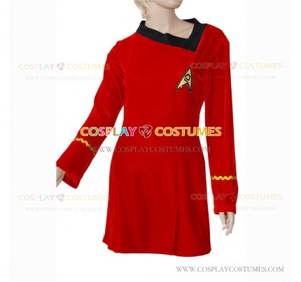 Star Trek TOS Cosplay Costume Red Dress Uniform