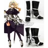 Fate Grand Order Ruler Joan of Arc Jeanne d'Arc Black Shoes Cosplay Boots