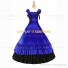 Vintage Gothic Lolita Victorian 18th Century Royal Blue Ruffles Evening Ball Gown Dress