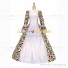 Victorian Steampunk Rococo Brocade Yellow Ball Gown Dress