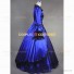 Victorian Lady Queen Colonial Princess Fairytale Dress Lace Ball Gown Royal Blue