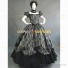 Victorian Style Saloon Girls Southern Belle Floral Brocade Dress Grey