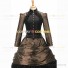 Gothic Victorian Marie Antoinette Theater Layered Evening Gown Brown Dress