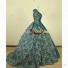 Victorian Style Brocaded Party Ball Gown Fancy Dress Emerald