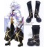 Fate Grand Order FGO Caster Merlin Black Golden Shoes Cosplay Boots