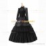 Gothic Victorian Marie Antoinette Theater Layered Evening Gown Black Dress