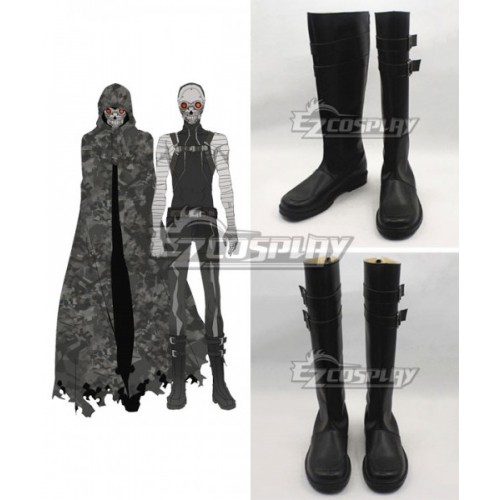 Sword Art Online Gun Gale Online SAO GGO Death Gun Black Shoes Cosplay Boots