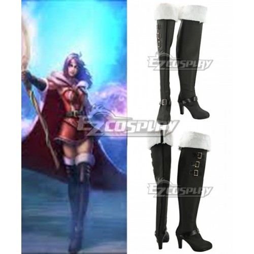 League of Legends LOL the Deceiver LeBlanc Black Shoes Cosplay Boots