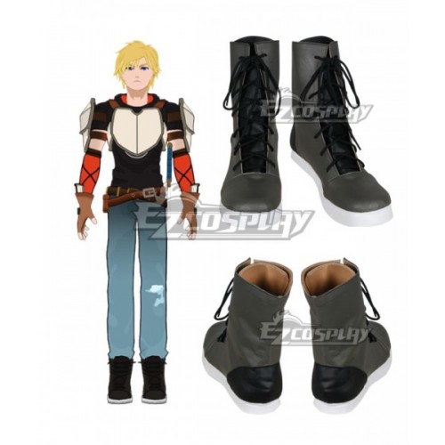 RWBY Beacon Academy Team JNPR Jaune Arc Grey Cosplay Shoes