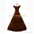 Vintage Gothic Lolita Victorian Rococo Brown Evening Ball Gown Dress