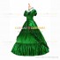 Reenactment Victorian Scarlett O'Hara Rococo Green Ball Gown Dress