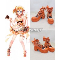 Love Live Valentine's Day Maid Honoka Kousaka Orange Cosplay Shoes