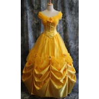 Beauty And The Beast Princess Belle Dress Cosplay Costume E