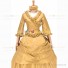 Medieval Renaissance Lolita Princess Ruffled Golden Ball Gown Dress