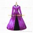 Retro Victorian Classic Turtle Neck Stage Purple Long Dress Ball Gown